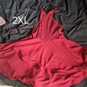 Red formal dress